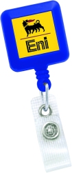 square custom printed badge reel