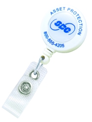 badge reel doming and rim printing