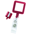 square clip on badge reel